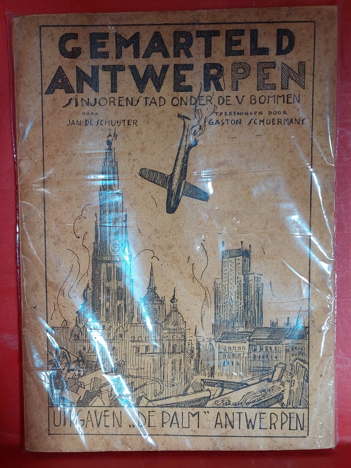 Gemarteld Antwerpen "De Palm" in 1945, Ophalen of Verzenden