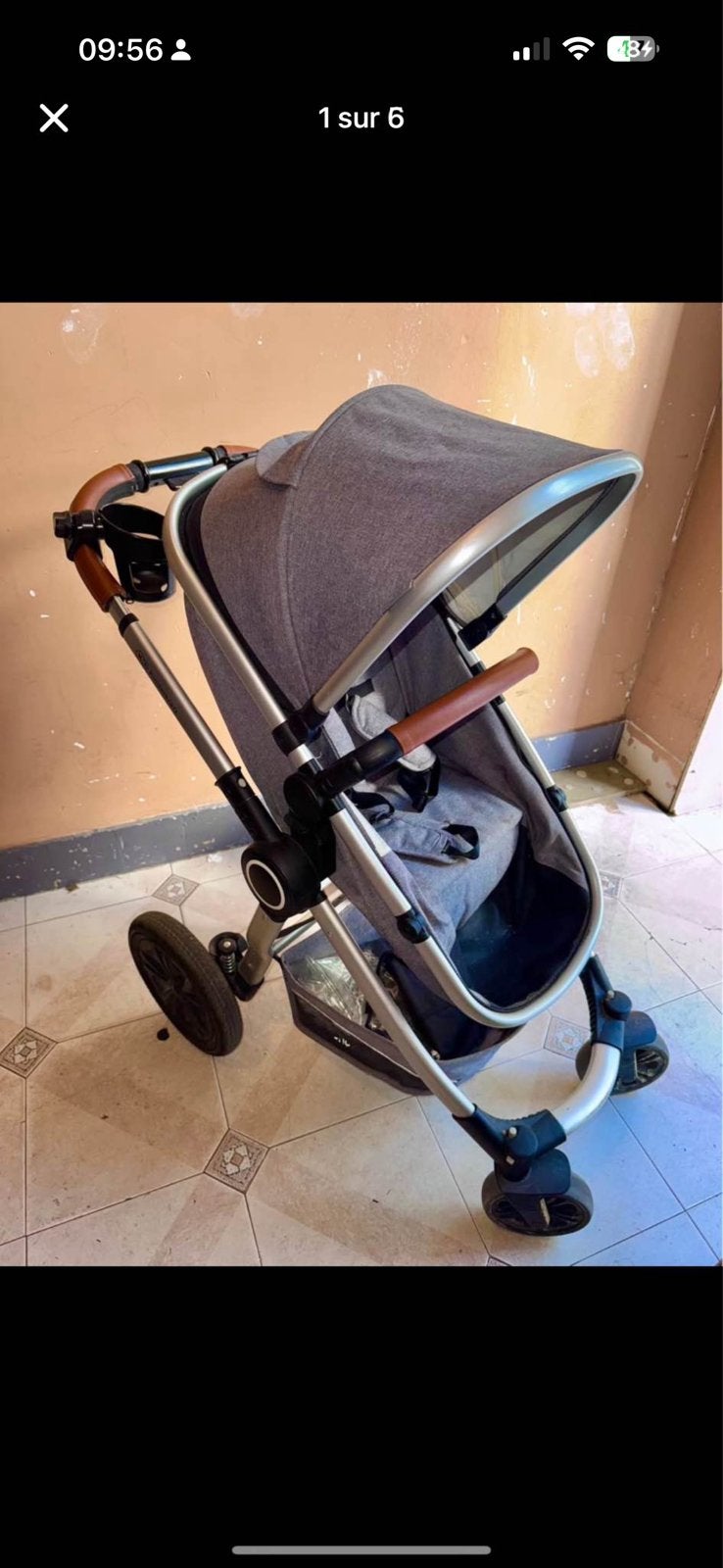 poussette kinder kraft 3 en 1 avec habillage et son sac, Enlèvement, Comme neuf