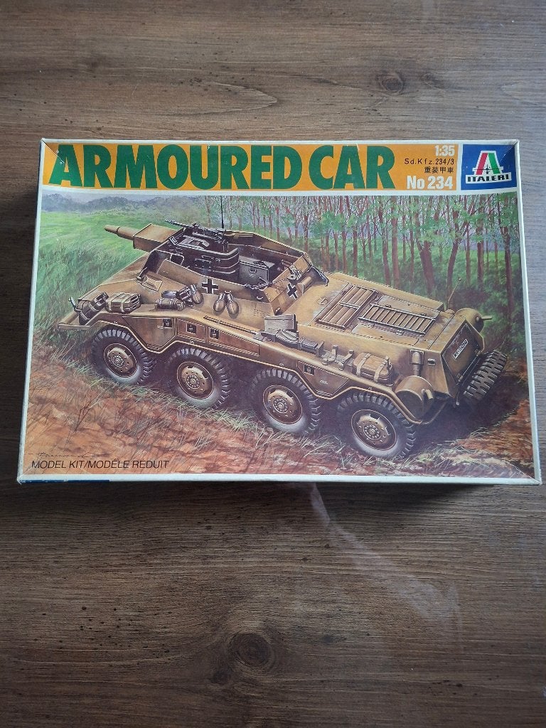 ARMOURED CAR, Hobby en Vrije tijd, Modelbouw | Auto's en Voertuigen, Tank, Italeri, 1:32 tot 1:50, Nieuw