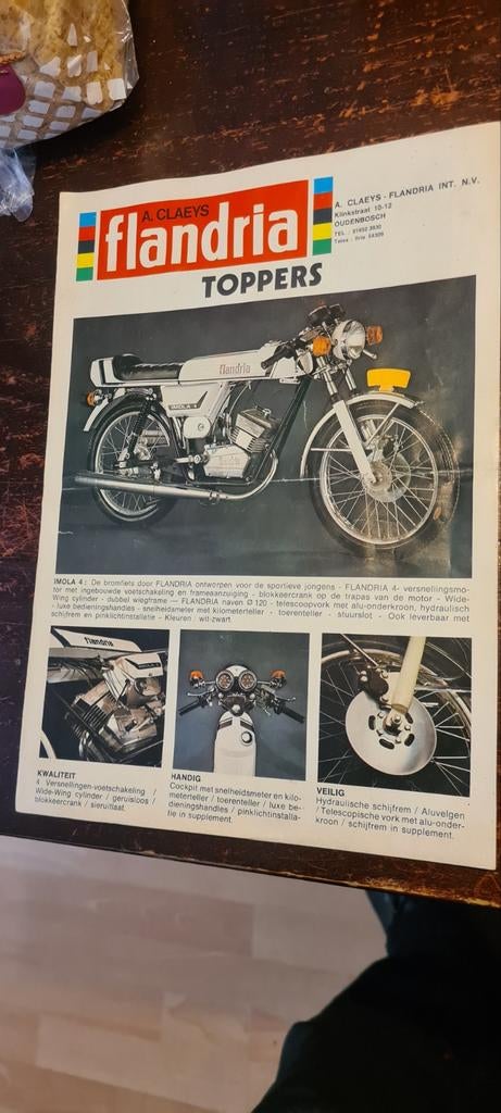 Flandria folder imola starline record etc etc, Ophalen of Verzenden