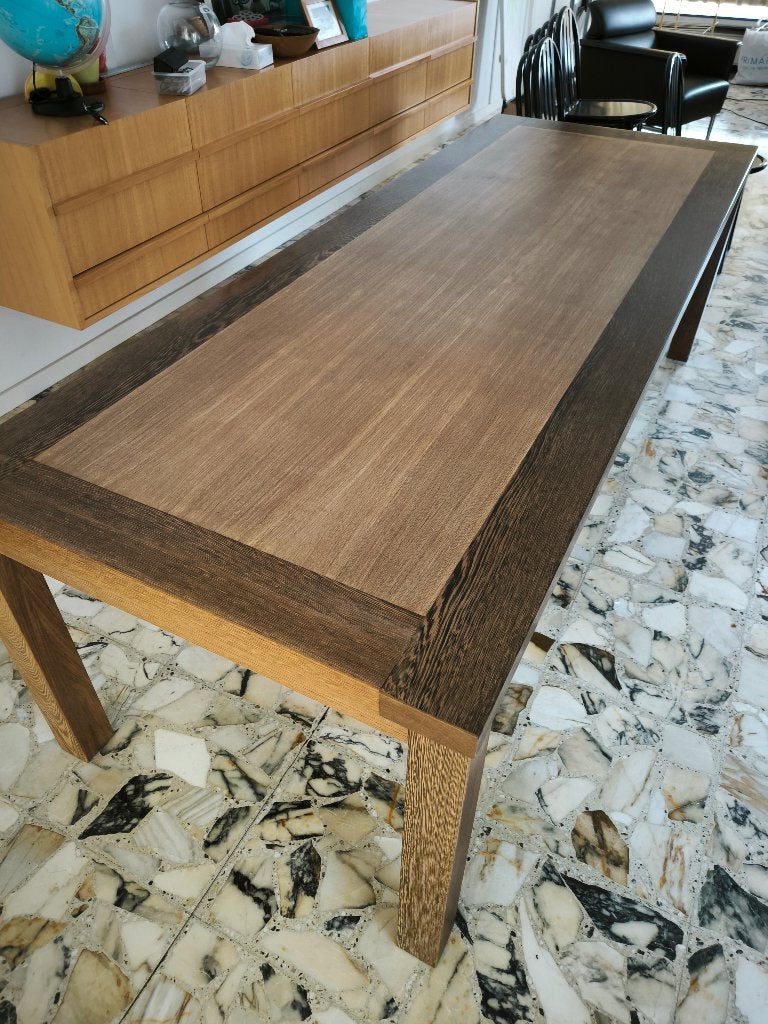 Moderne houten tafel, Ophalen, Gebruikt, Eikenhout, 200 cm of meer
