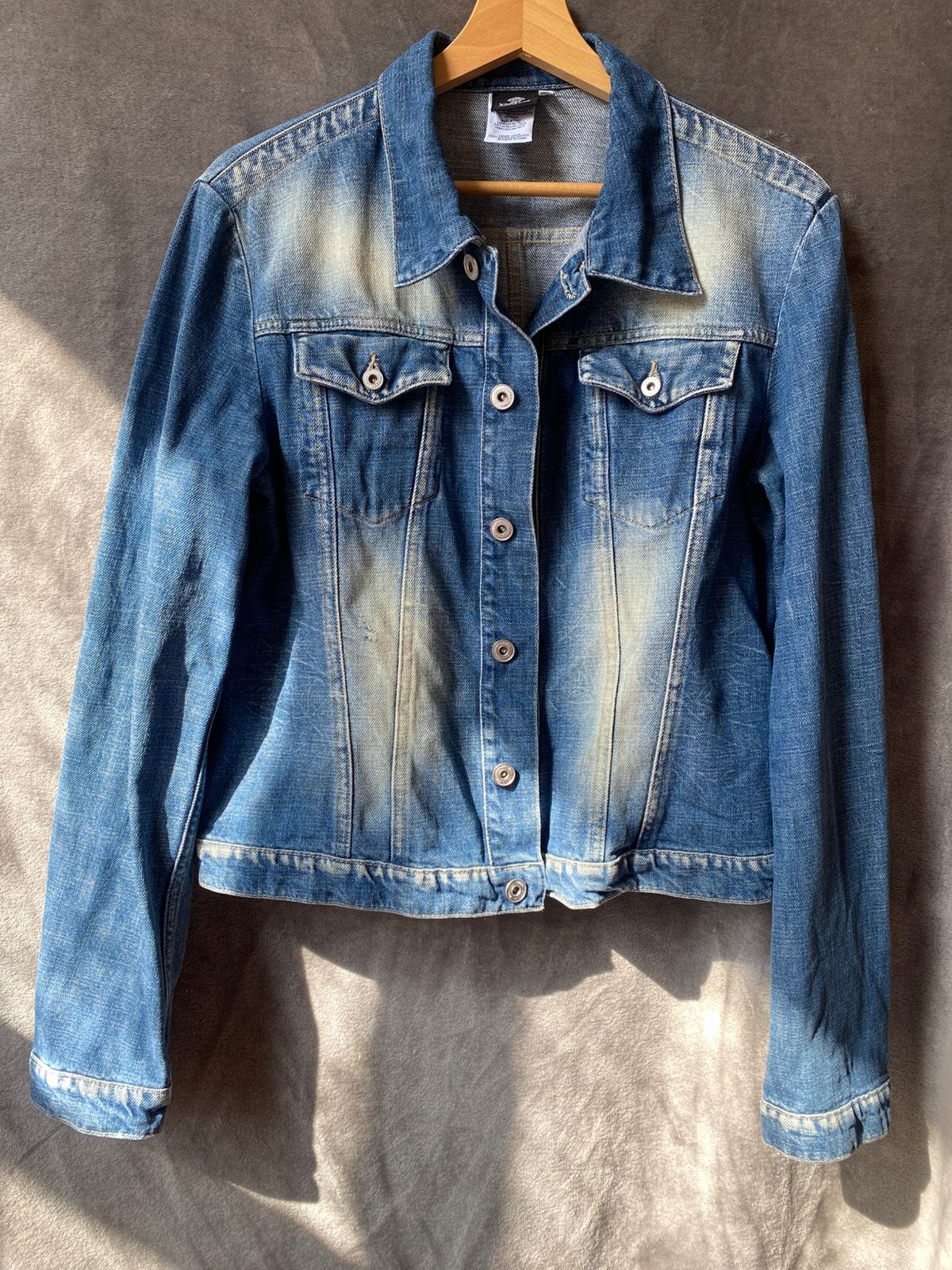 Vintage Versace Jeans Couture jeansvest, Ophalen of Verzenden, Gedragen, Maat 42/44 (L), Blauw