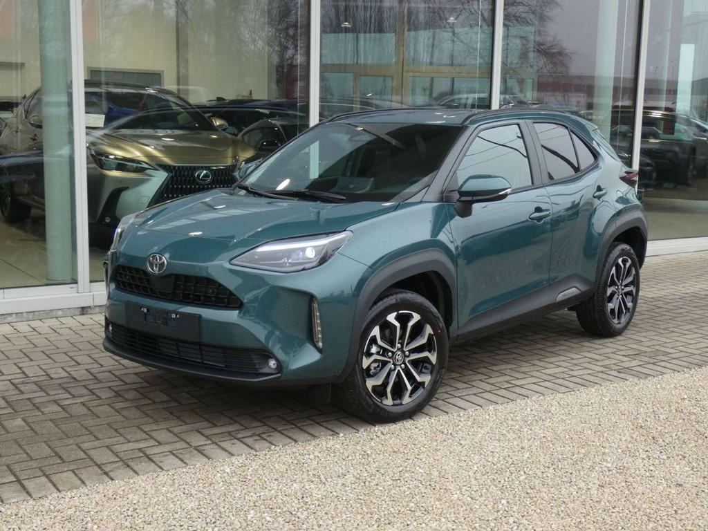 Toyota Yaris Cross Hybrid 130pk +Parkeersensoren +Dodehoek +, Auto's, Stof, Zwart, 1200 kg, 103 g/km