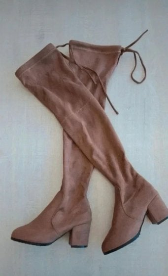 Cuissardes marron suédine - Neuves - Pointure 38, Neuf, Enlèvement ou Envoi, Sans marque, Brun