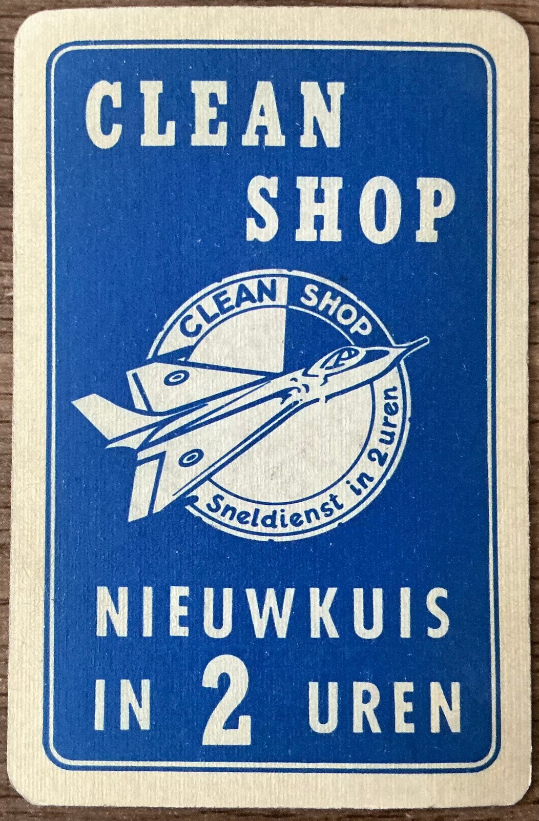 Oude speelkaart CLEAN SHOP, Ophalen of Verzenden, Zo goed als nieuw, Speelkaart(en)