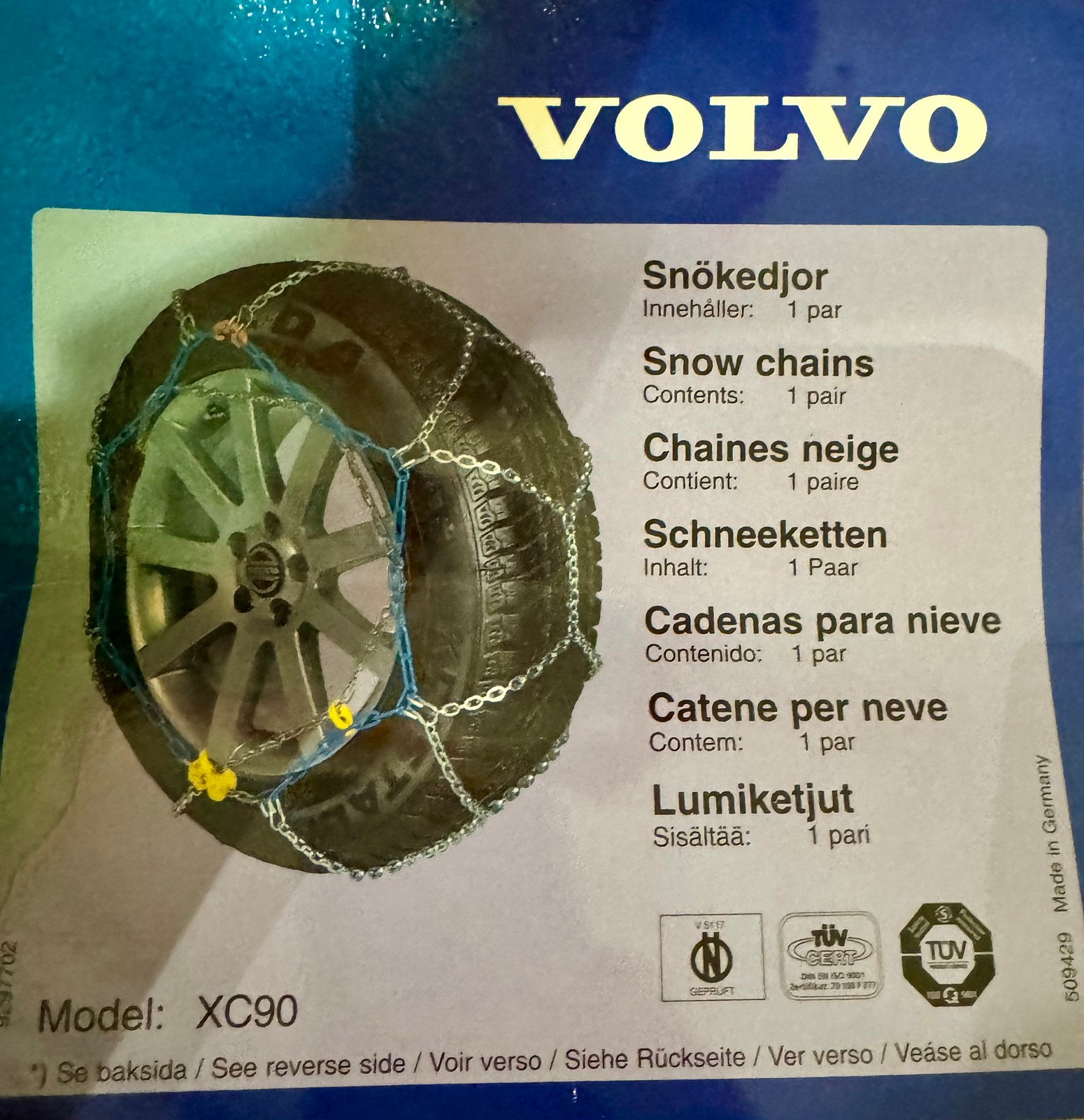 Sneeuwkettingen (9155247) – o.a. voor Volvo XC90, Auto diversen, Ophalen, Zo goed als nieuw