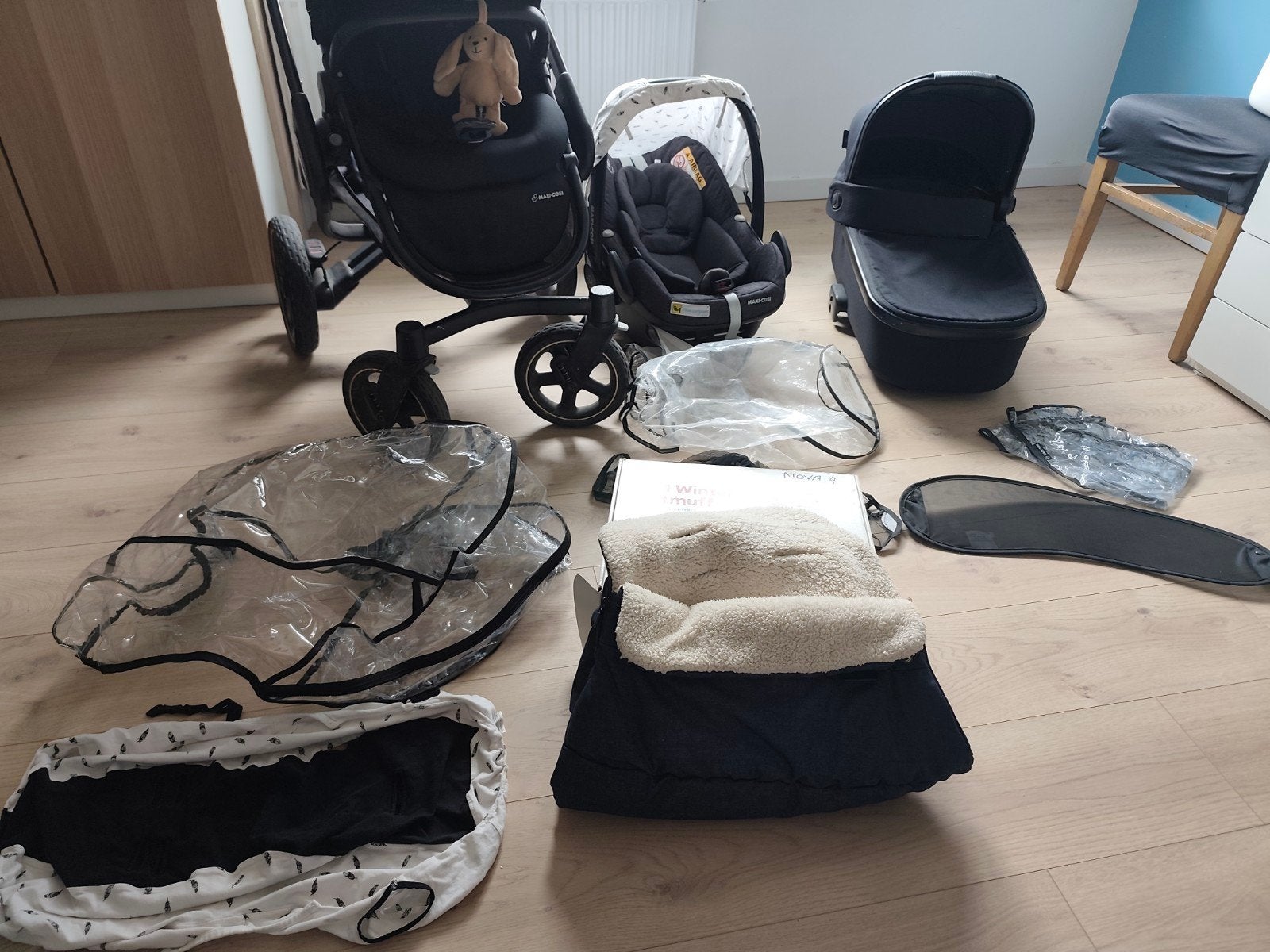 3 in 1 kinderkoets Maxicosi waarde 958,93 met accessoires, Ophalen, Maxi-Cosi