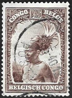 1 Postzegel Belgisch Congo1931 Inheemse Mensentypen, Timbres & Monnaies, Timbres | Afrique, Enlèvement ou Envoi, Autres pays, Affranchi