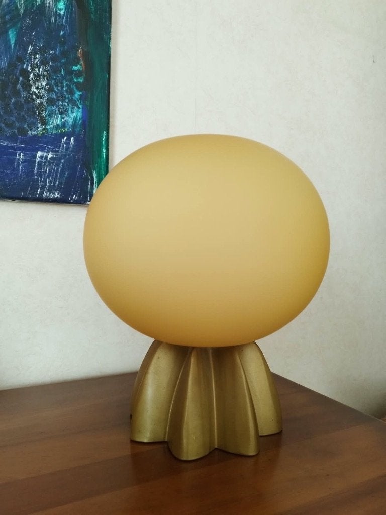 Vetro Murano lamp, origineel met sticker, Ophalen, Overige merken, Geel, Handgemaakt