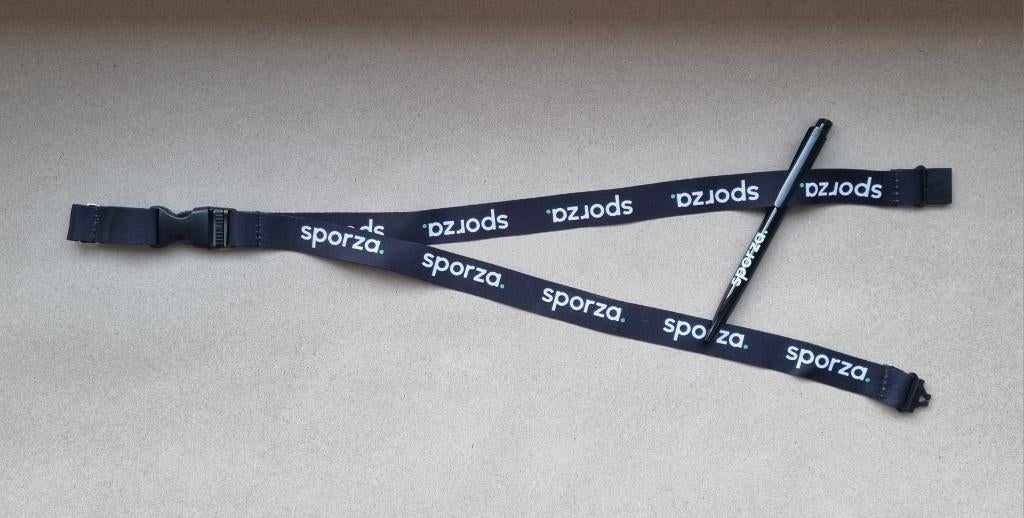 Lanyard, keycord, neklint + balpen met logo Sporza, Ophalen of Verzenden, Nieuw
