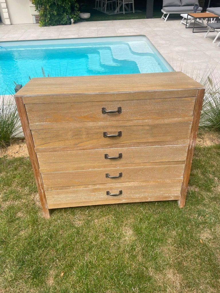 Splendide meuble commode 5tiroirs Jline, Maison & Meubles, Enlèvement, Utilisé, Chêne
