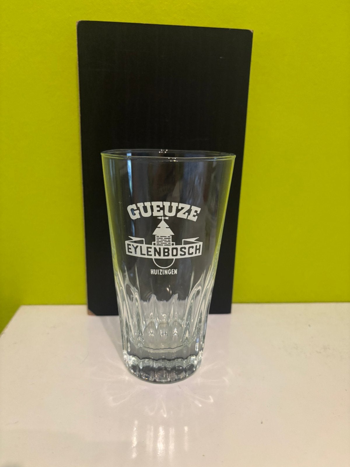 Oud bierglas Gueuze Eylenbosch Huizingen, Verzamelen, Ophalen of Verzenden, Zo goed als nieuw, Glas of Glazen, Overige merken