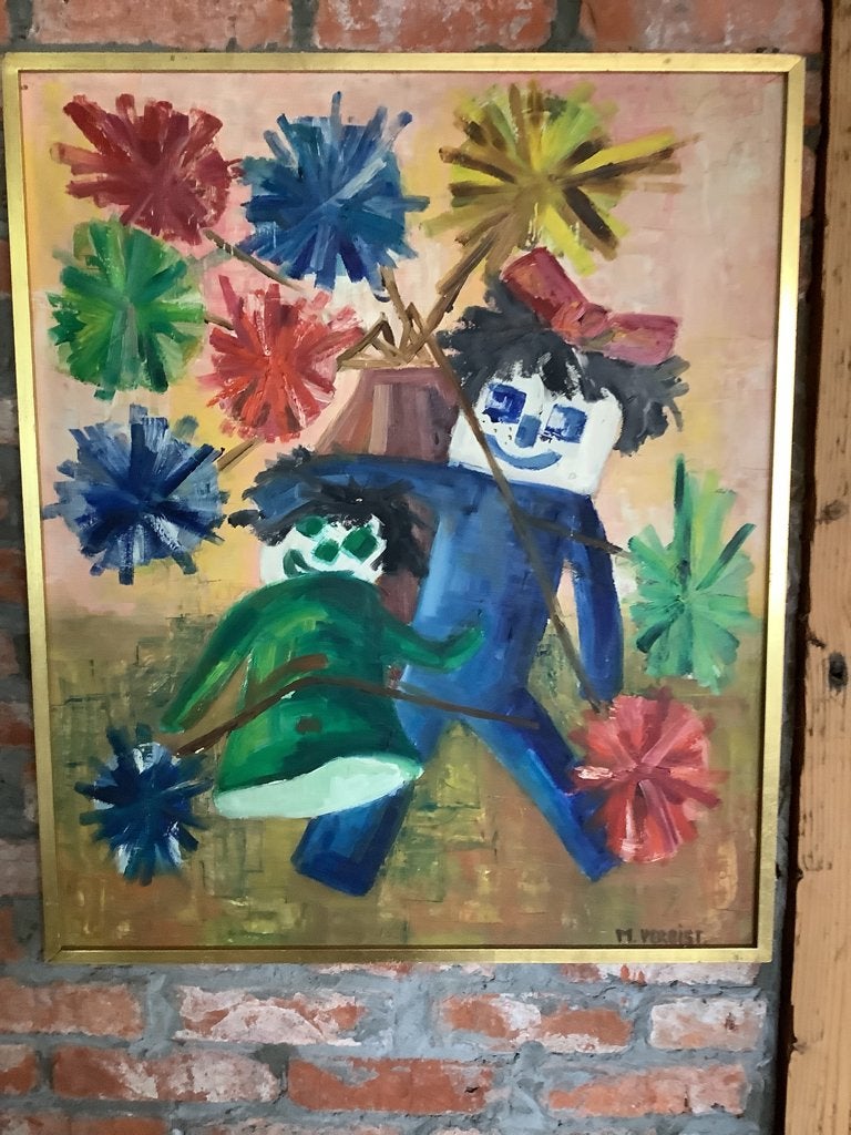 Expressionistische kunstwerk (gesigneerd), Ophalen