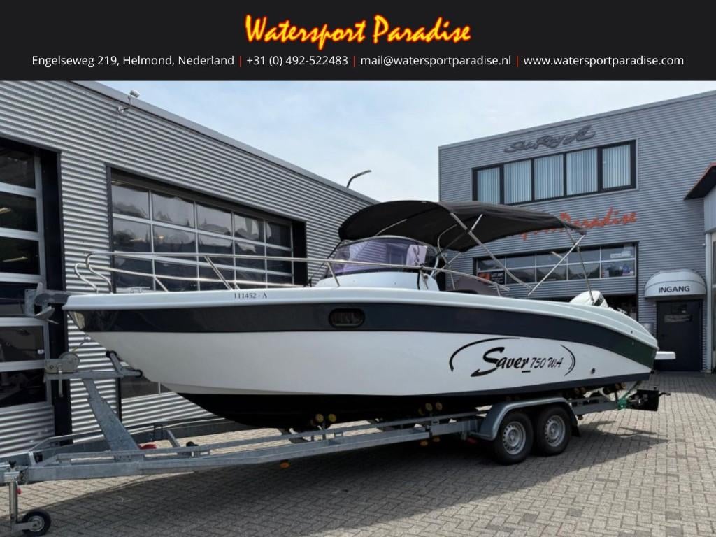 Saver 750 WA, Watersport en Boten, Zo goed als nieuw, Ophalen, 70 pk of meer, Buitenboordmotor