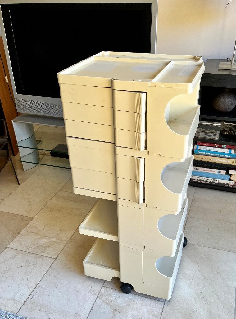 Joe Colombo Boby trolley -Space Age - Vintage -Retro, Ophalen, Wit, Object, 94 cm