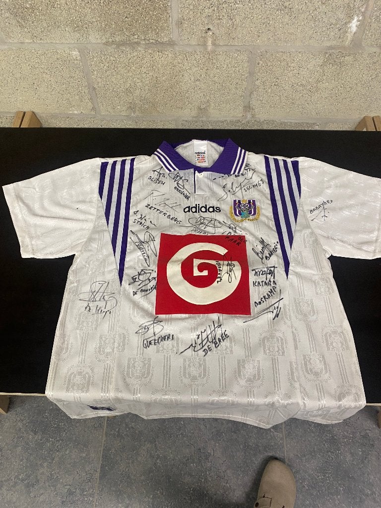 Maillot officiel RSC Anderlecht 1993-1994 Adidas, Taille M, Enlèvement, Utilisé, Maillot