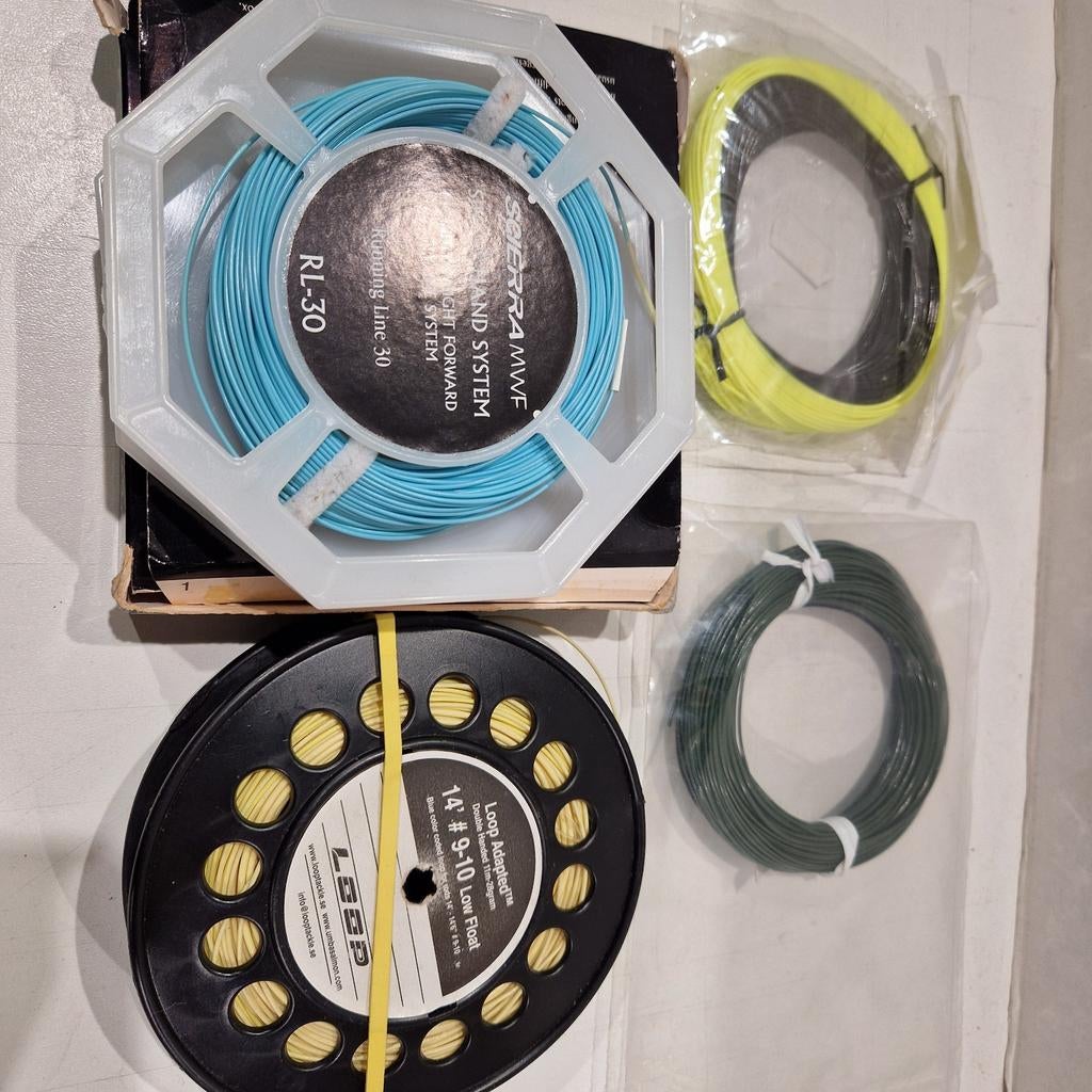 Set van 4 vlieglijnen  , aftma 9 10 , ook running line, Watersport en Boten, Hengelsport | Vliegvissen, Ophalen of Verzenden