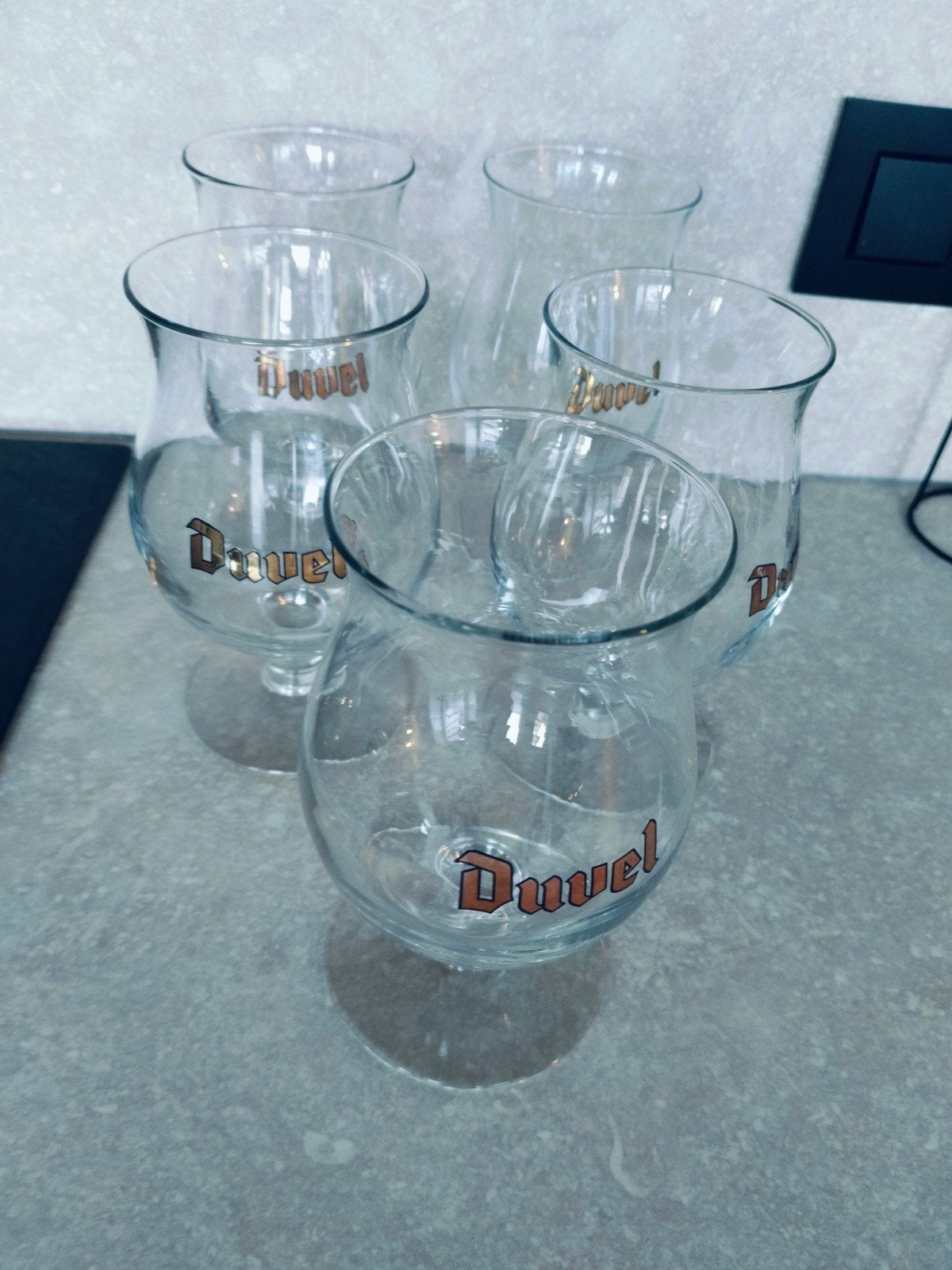 5 duvel glazen, Ophalen of Verzenden