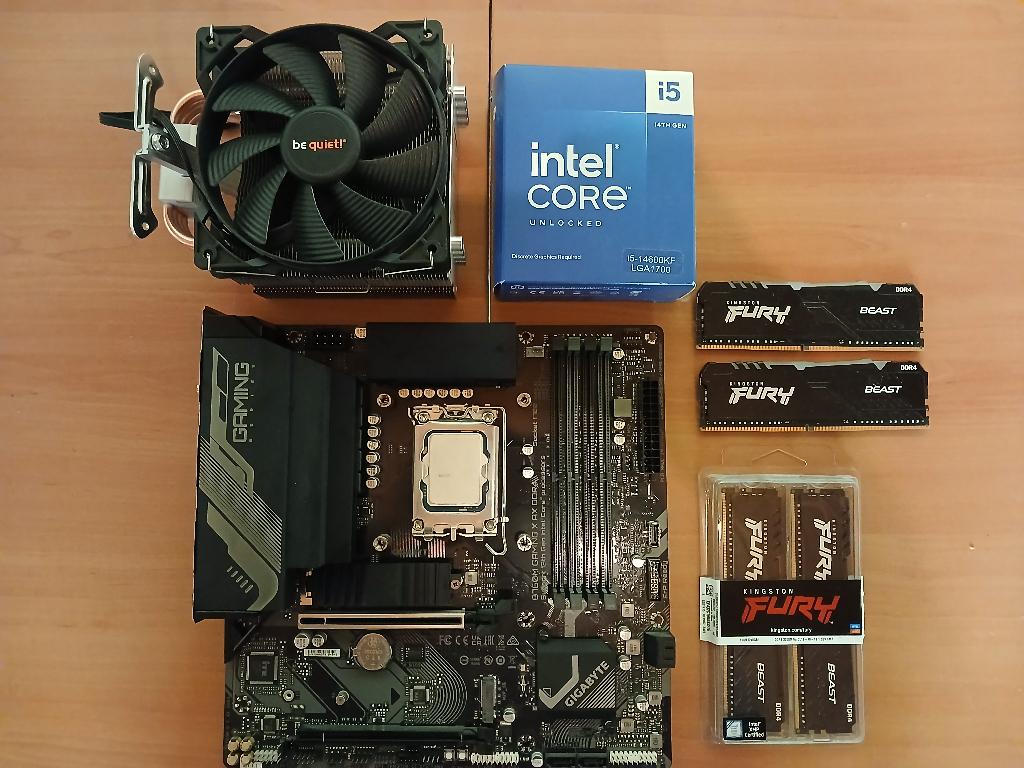 Carte-mère Gigabyte b760m + Intel 5 14600kf + 32 Go Ram DDR4, Informatique & Logiciels, Intel, 4 Ghz ou plus, Utilisé, Gaming
