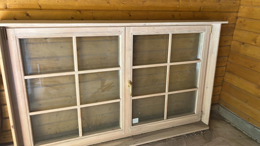 fenetre bois double verre, Ophalen, Gevelraam of Ruit, 120 tot 160 cm, Zo goed als nieuw