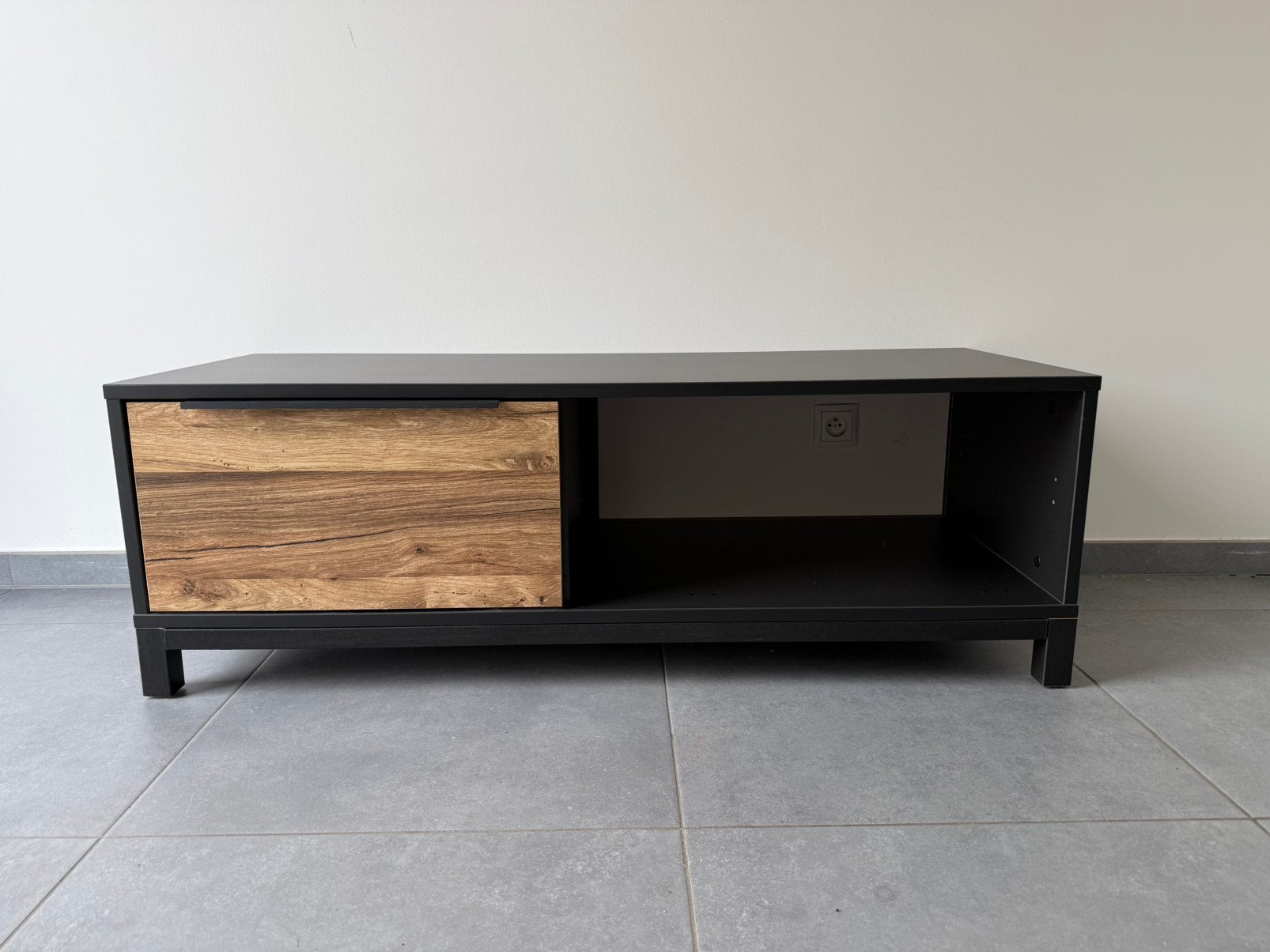 Commode TV noire moderne, 25 à 50 cm, Moins de 100 cm, Comme neuf, 100 à 150 cm