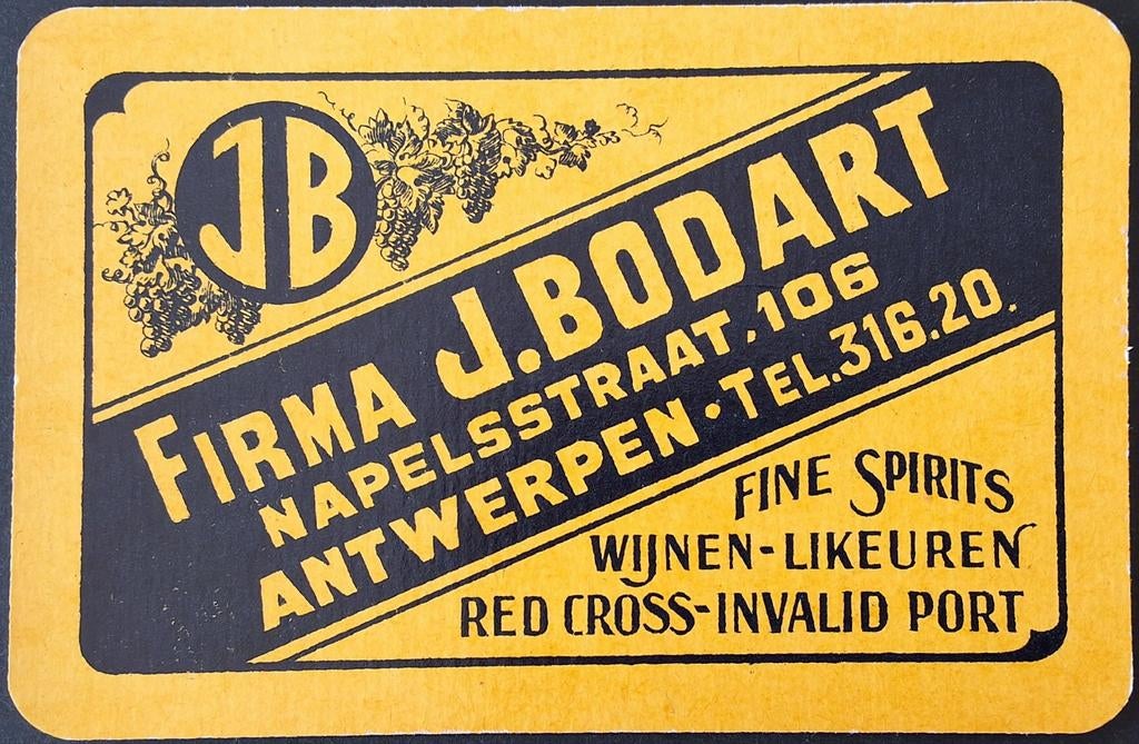1 Speelkaart  J. Bodart, Enlèvement ou Envoi