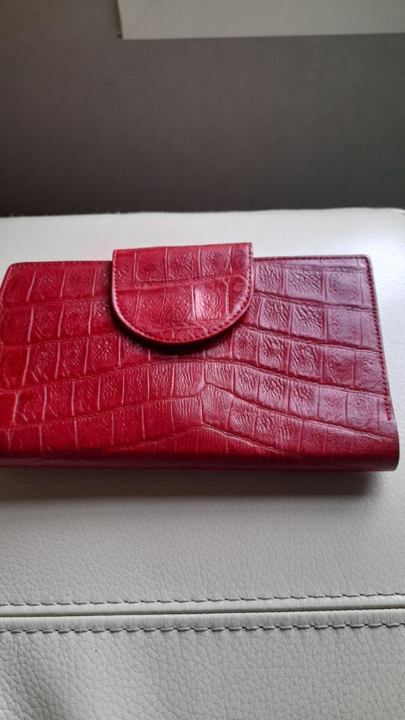 Lederen portemonnee lederen portemonnee in mooie staat, Bijoux, Sacs & Beauté, Enlèvement ou Envoi