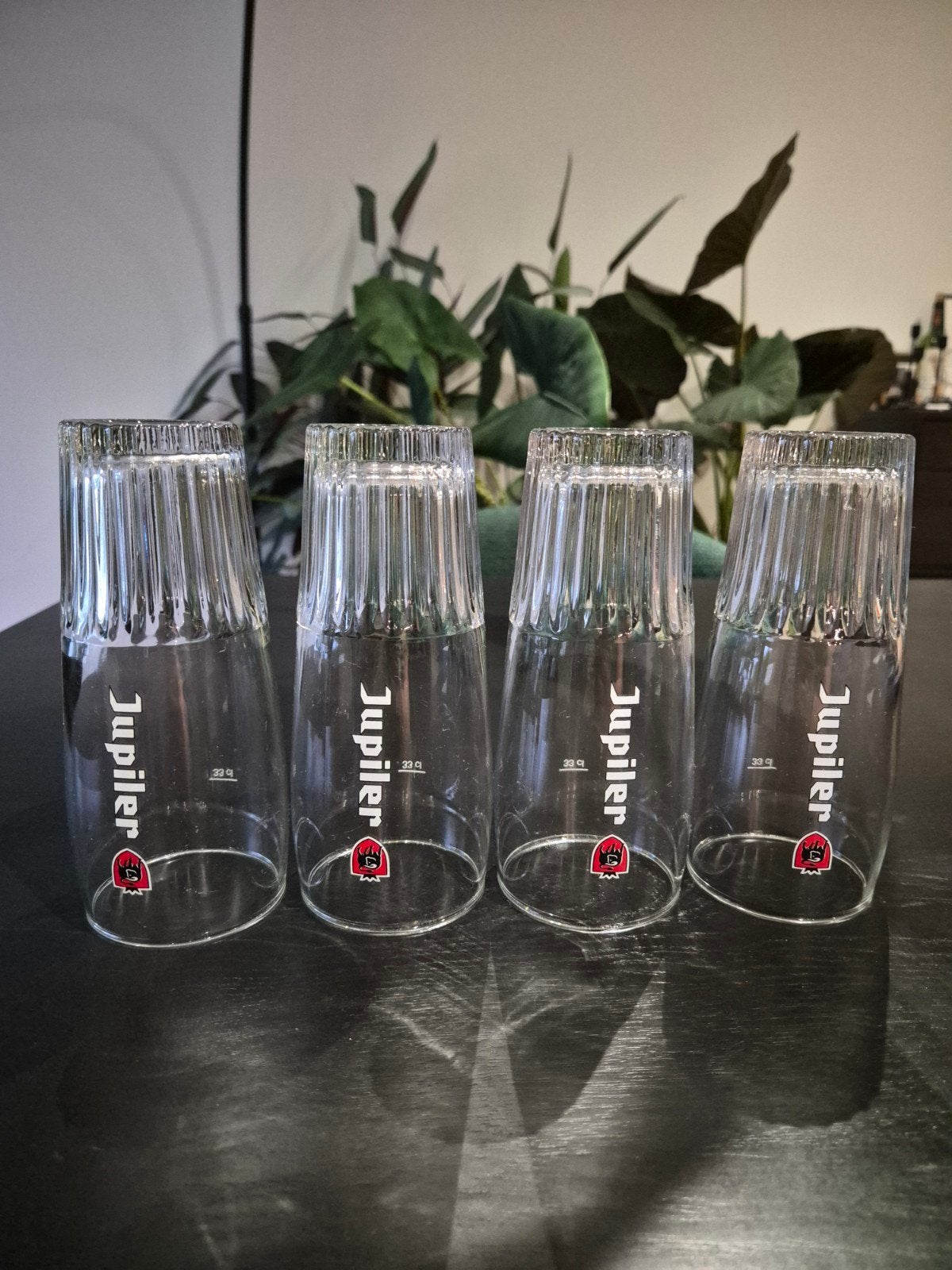 4 glazen jupiler 33cl, Verzamelen, Ophalen of Verzenden