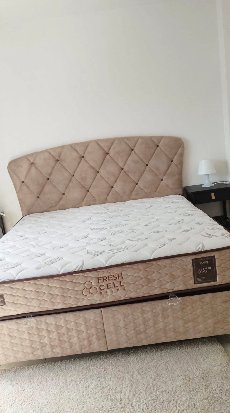 Bed, Enlèvement, Comme neuf, Beige