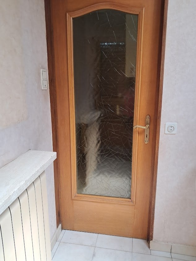deuren voleiken 3 stuks en  3 fineereiken deuren, Doe-het-zelf en Bouw, Ophalen, Zo goed als nieuw, Glas