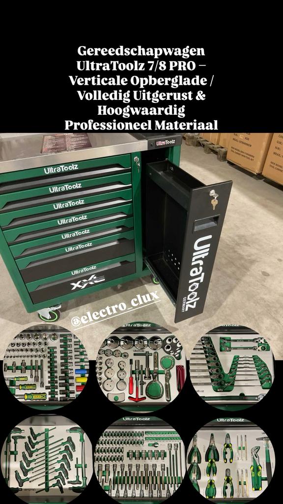 Gereedschapwagen 7/8 PRO – Verticale Opberglade, Doe-het-zelf en Bouw, Gereedschap | Handgereedschap, Ophalen, Nieuw