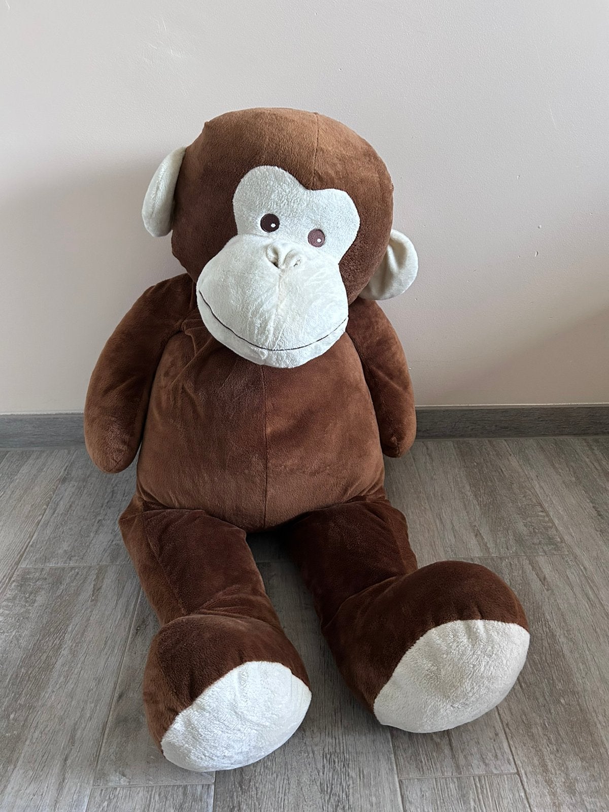 Grote apenknuffel, Kinderen en Baby's, Speelgoed | Knuffels en Pluche, Ophalen, Zo goed als nieuw, Bruin, Groot (groter dan 80 cm)