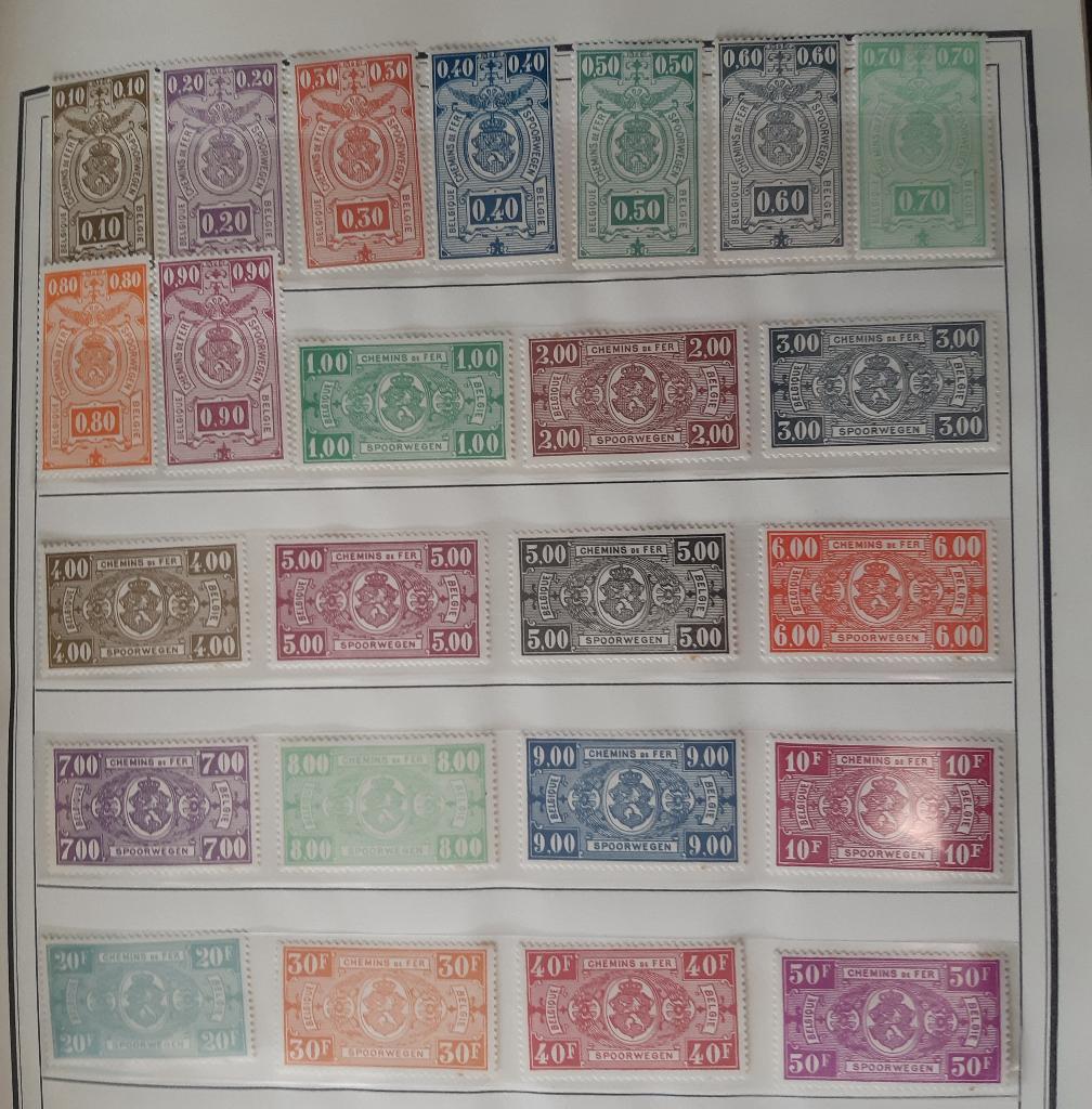 België spoorwegzegels 1941 ongebruikt, Verzenden, Orginele gom, Postfris, Met plakker