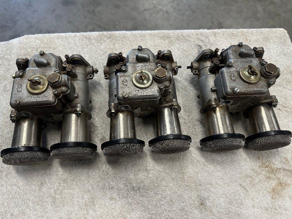 Lot de 3 doubles WEBER 45DCOE 15/16 Fabriqué en Italie, Autos : Pièces & Accessoires, Enlèvement ou Envoi, Utilisé, BMW