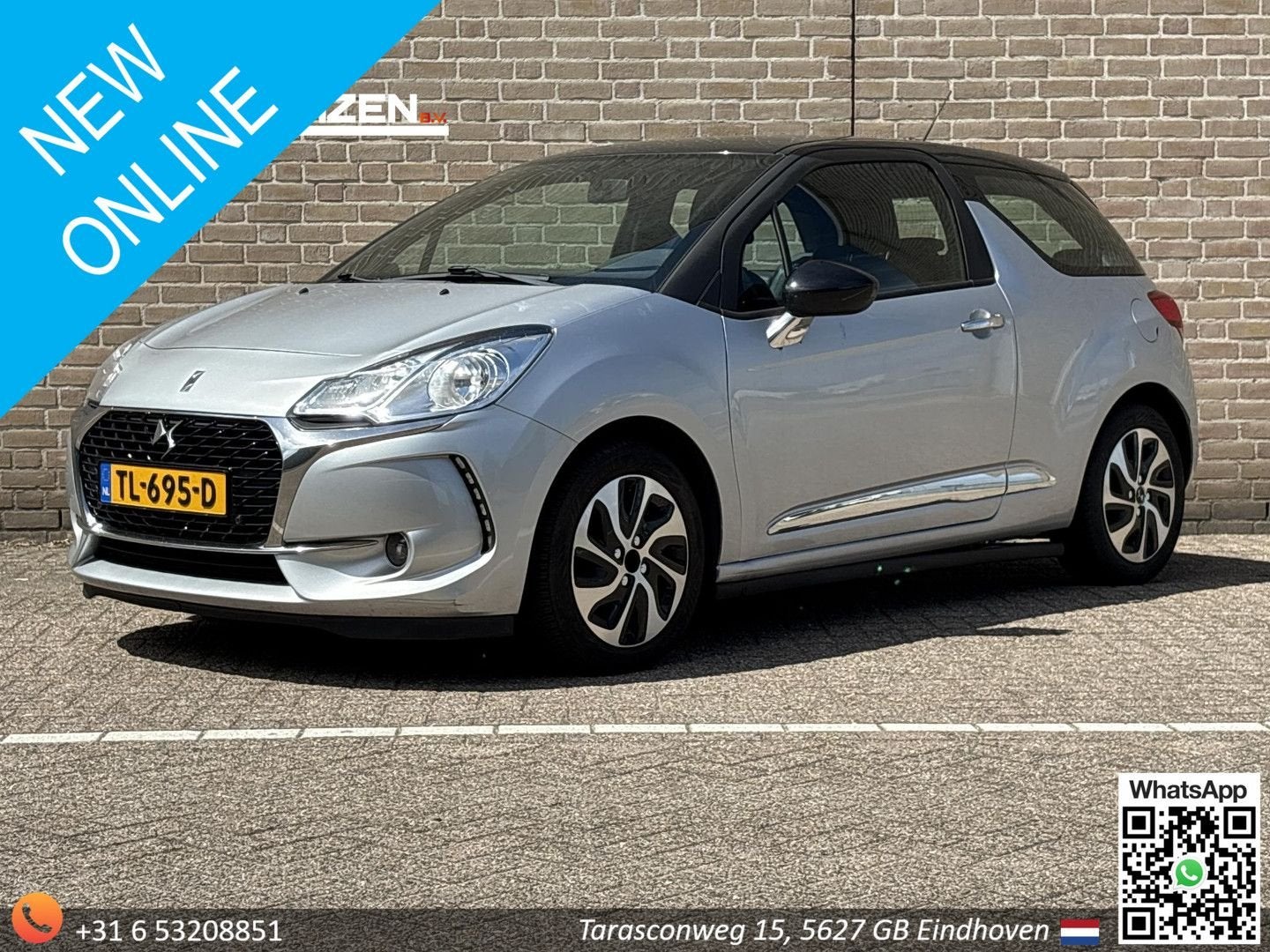 DS Automobiles DS3 1.6 BlueHDi So Chic | Navi | Airco | Crui, Auto's, Zilver of Grijs, Start-stop-systeem, Te koop, Stadsauto