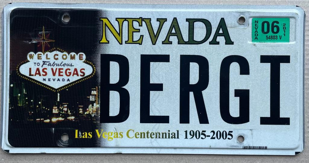 Nummerplaat plaque immatriculation USA NEVADA LAS VEGAS, Collections, Collections Autre, Comme neuf, Enlèvement ou Envoi