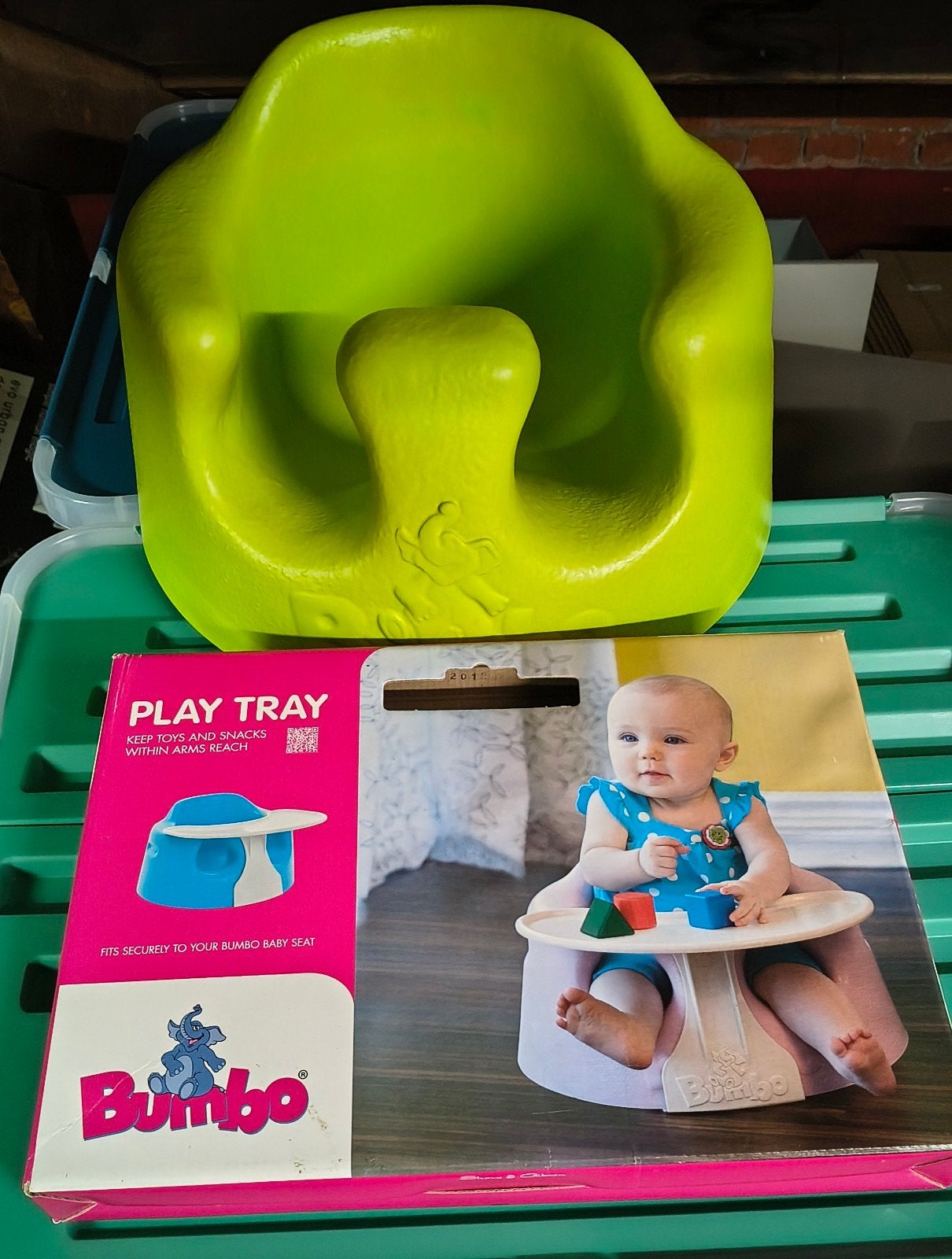 Bumbo baby floor seat + play tray, Ophalen, Zo goed als nieuw