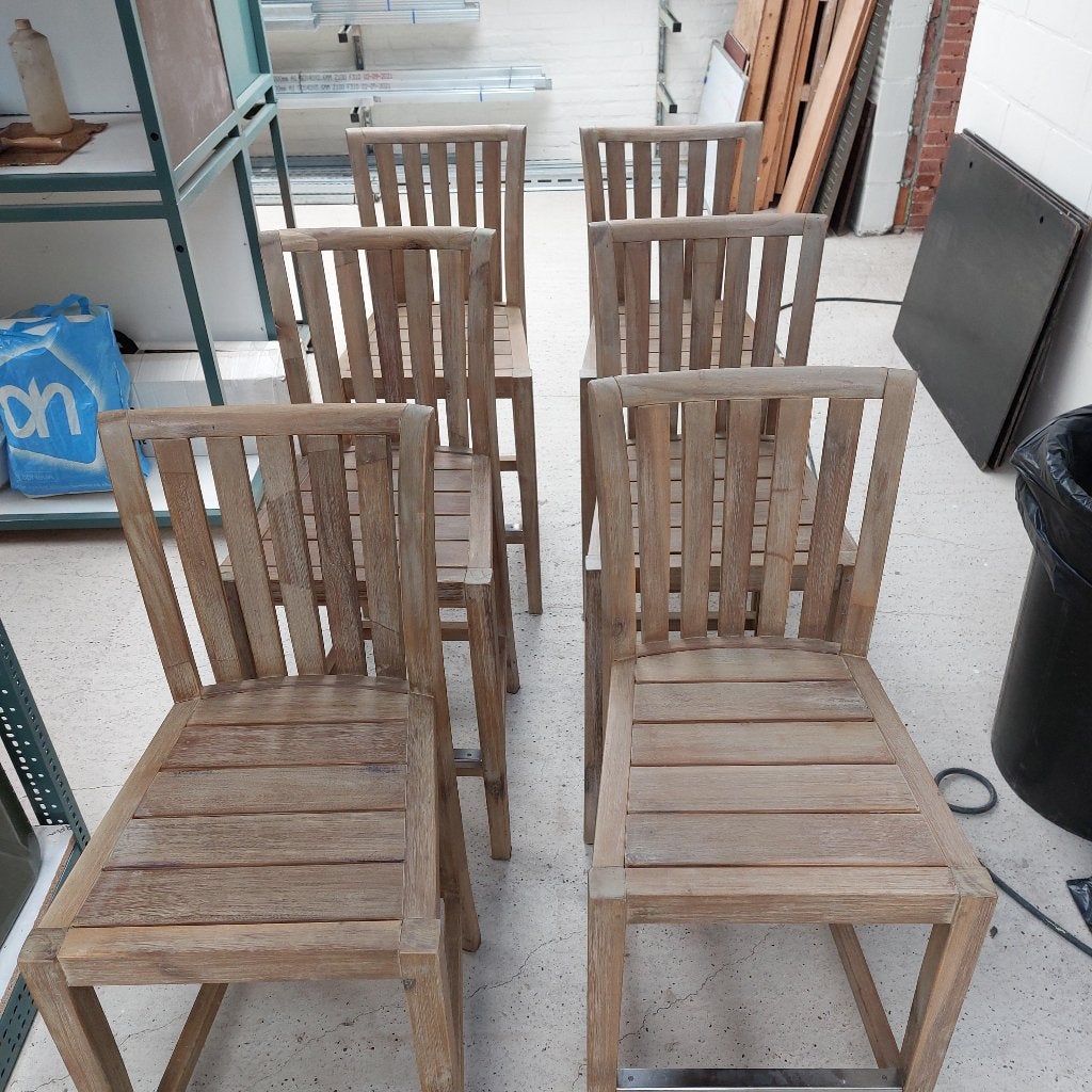 6 Anderson teak stoelen zonder gebruiks sporen, Huis en Inrichting, Barkrukken, Ophalen, 5 krukken of meer, Met voetsteun, Zo goed als nieuw