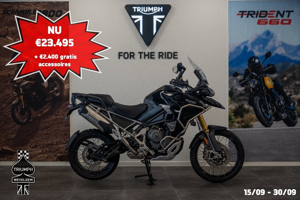 Triumph Tiger 1200 Rally Explorer: sapphire Black, Motoren, Handvatverwarming, Nieuw, Motorrijbewijs A, Bedrijf