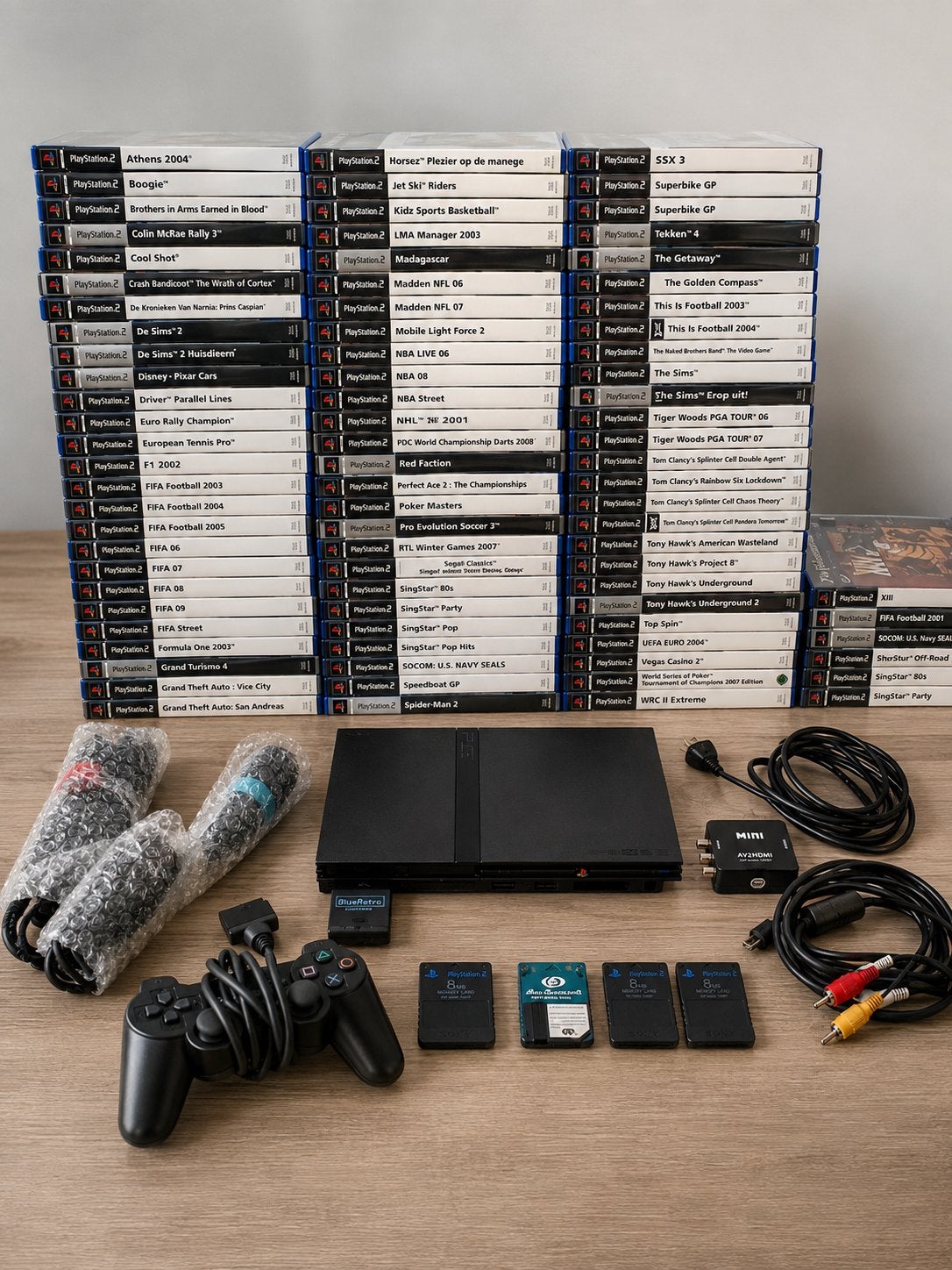 PlayStation 2 + games, Avec 1 manette, Enlèvement, Utilisé, Avec jeux