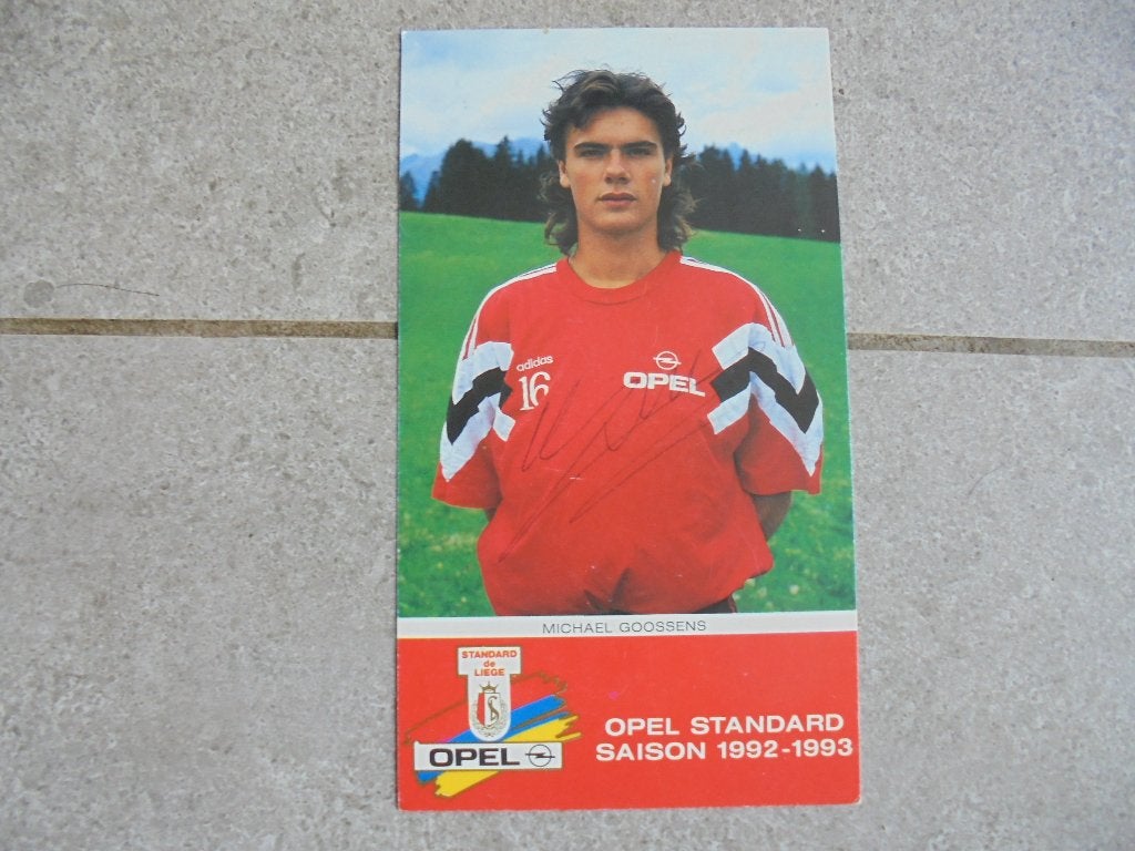 Gehandtekende foto voetballer Michael Goossens, Verzamelen, Verzenden, Foto