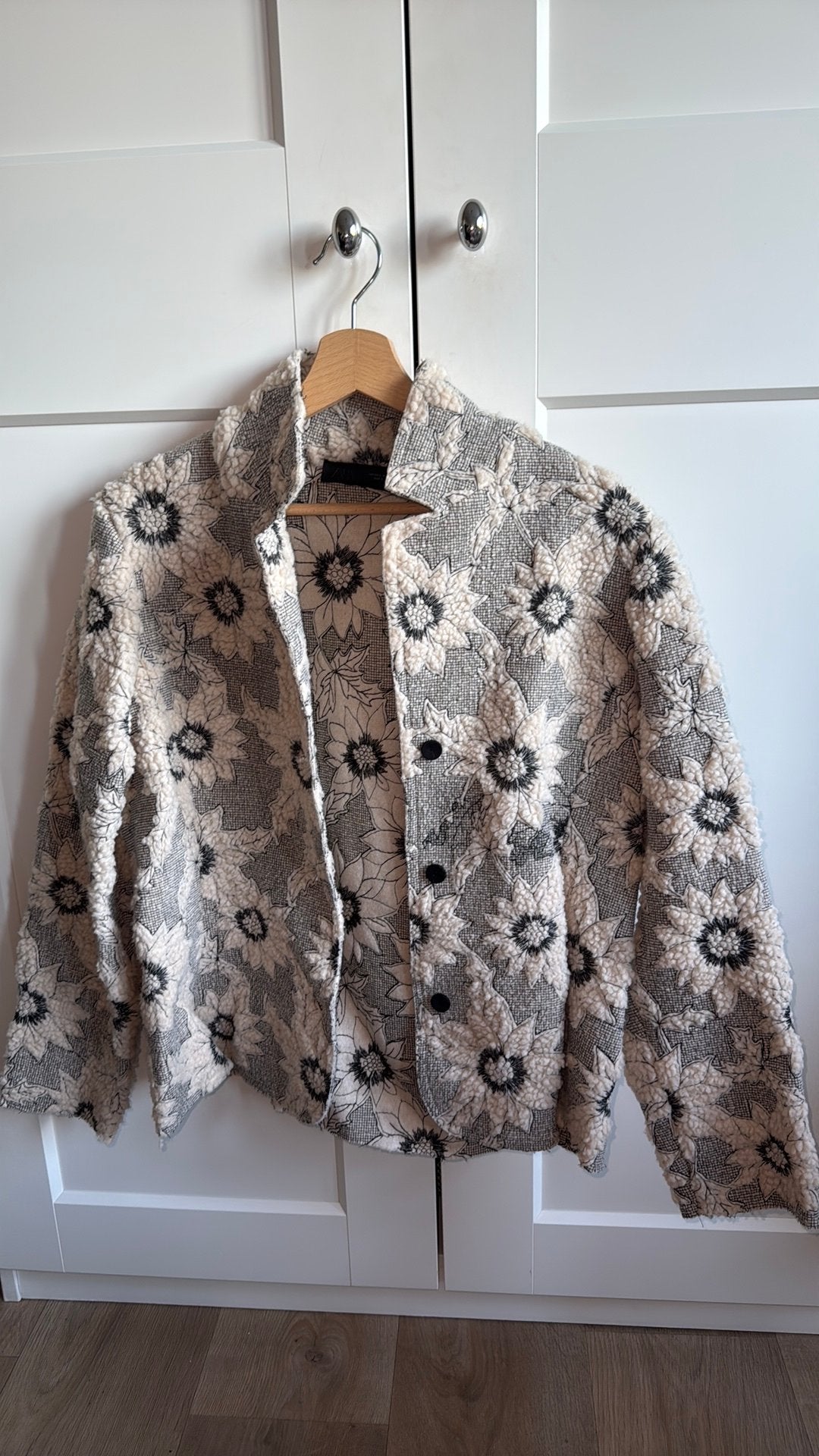 Zara jas bloemenprint beige, Kleding | Dames, Ophalen of Verzenden, Zo goed als nieuw, Beige