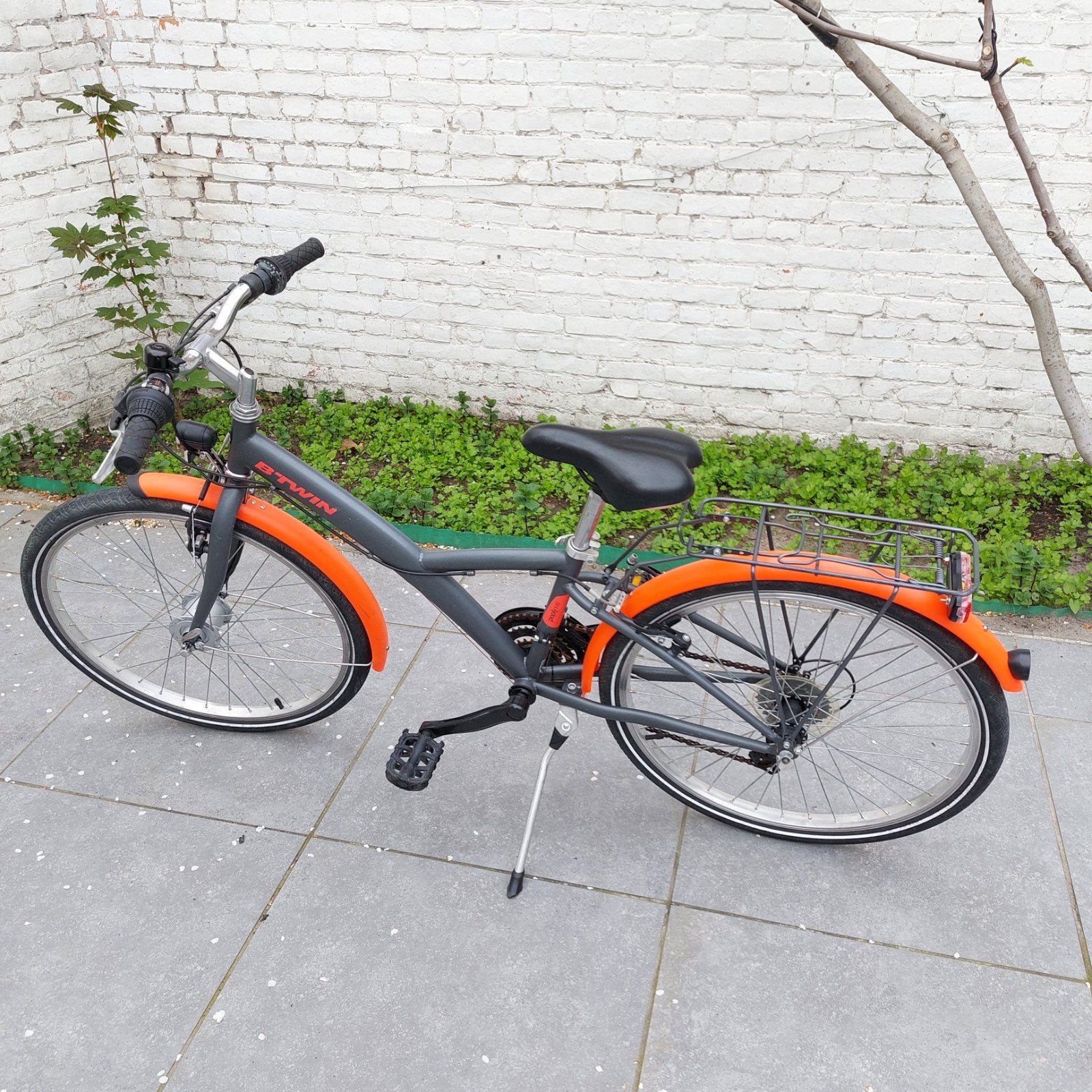 Kinderfiets 24 inch, Ophalen, B'TWIN, Staal, Velgrem