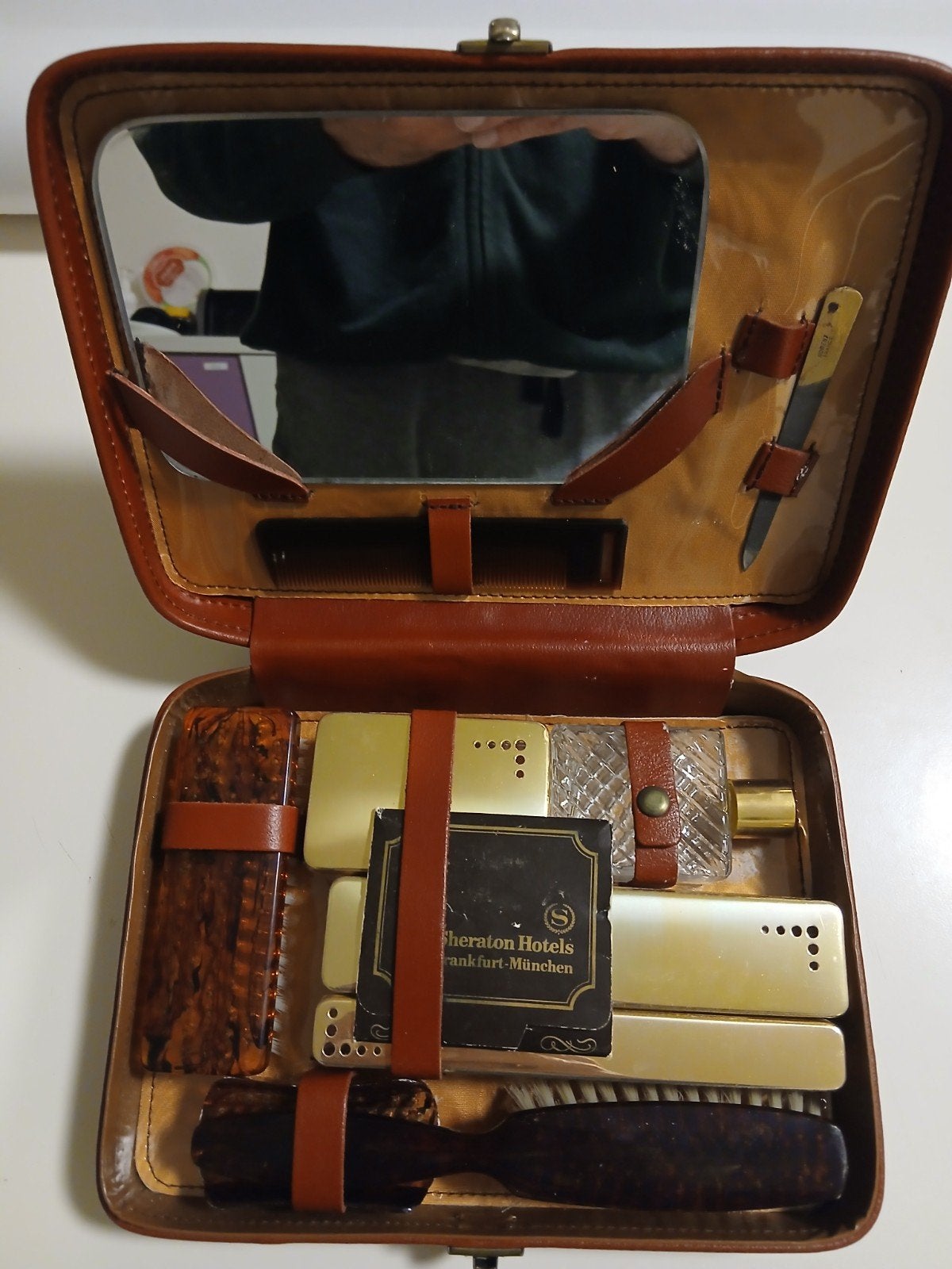 Lederen case, Bijoux, Sacs & Beauté, Trousses de toilette, Enlèvement ou Envoi