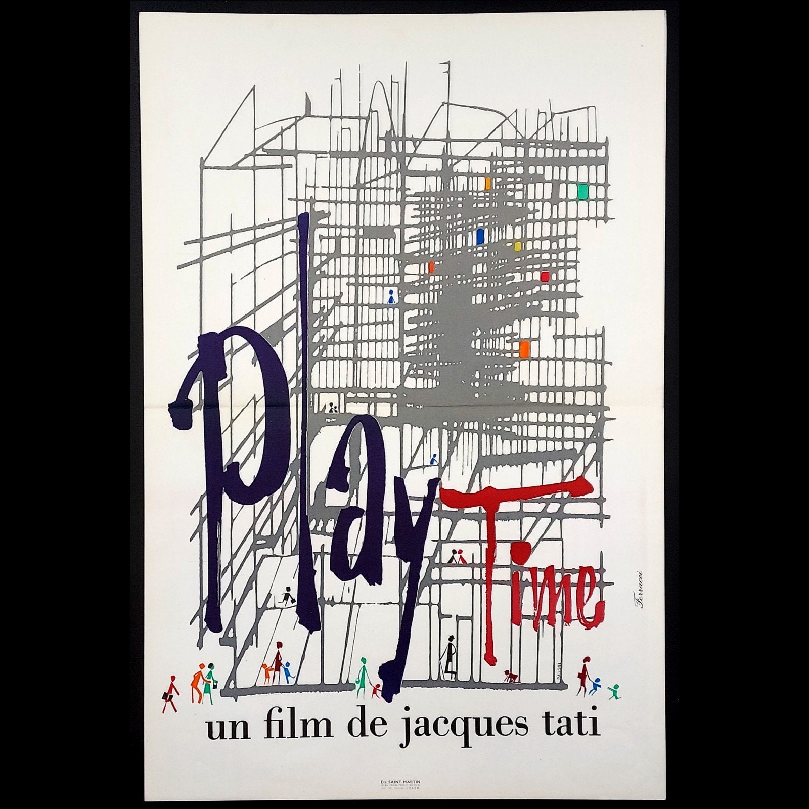 TATI Play Time vintage 1967 poster, Verzenden