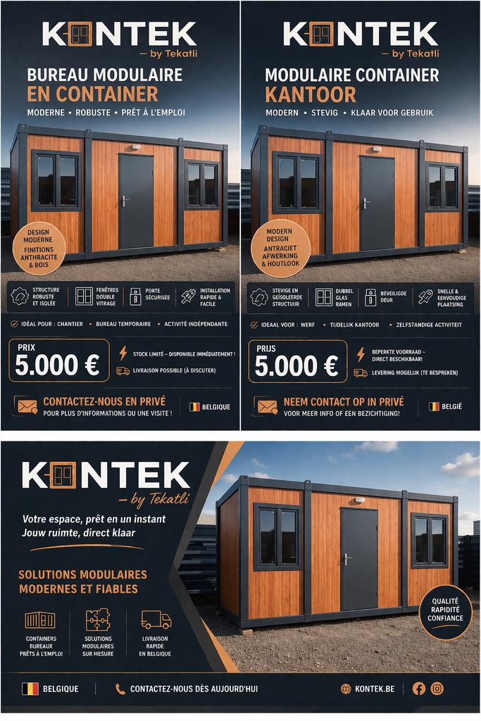 Containaire bureau modulaire, Bricolage & Construction, Conteneurs, Enlèvement ou Envoi
