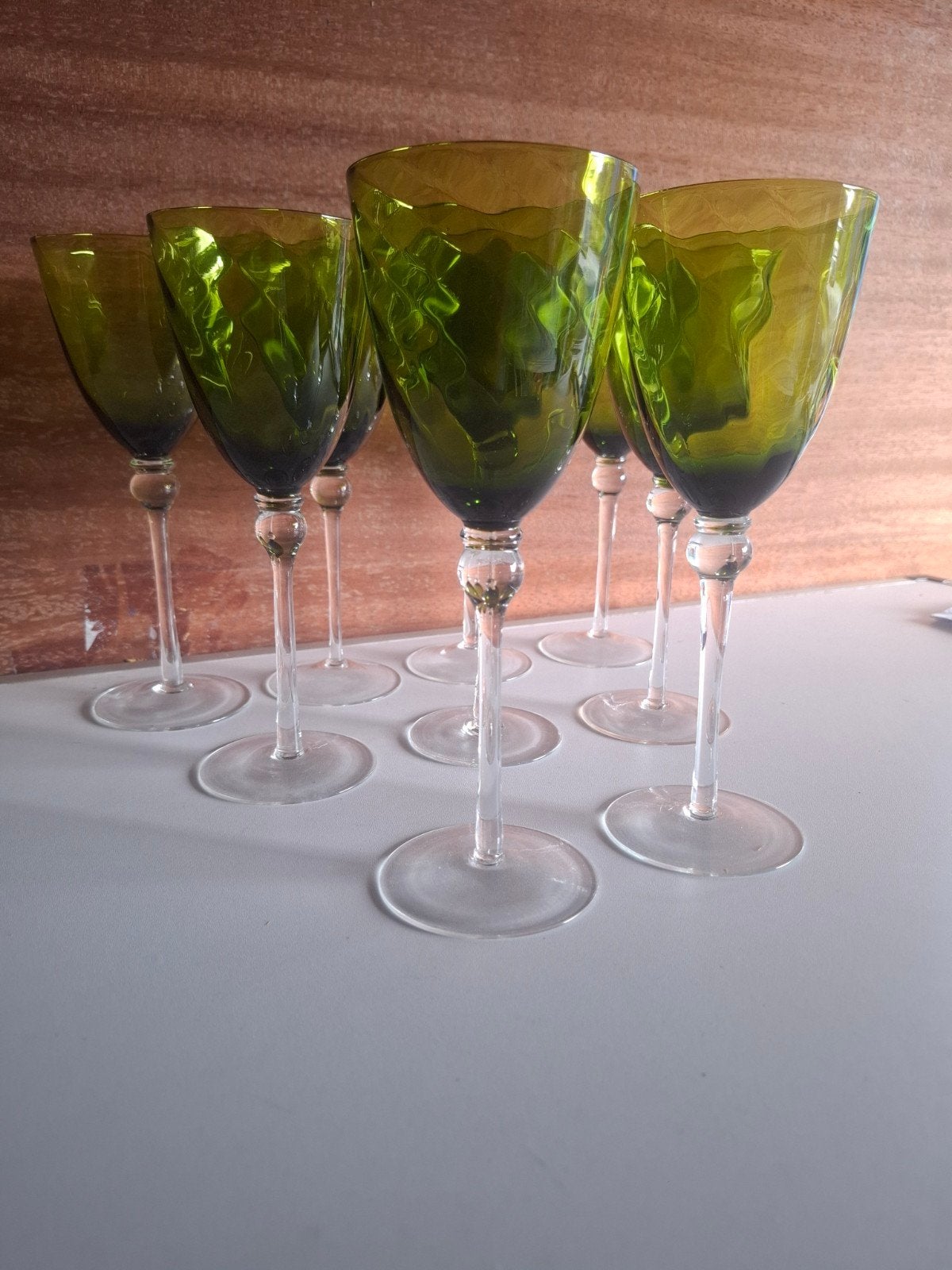 lot de 9 verres sur pied en cristal, Enlèvement ou Envoi