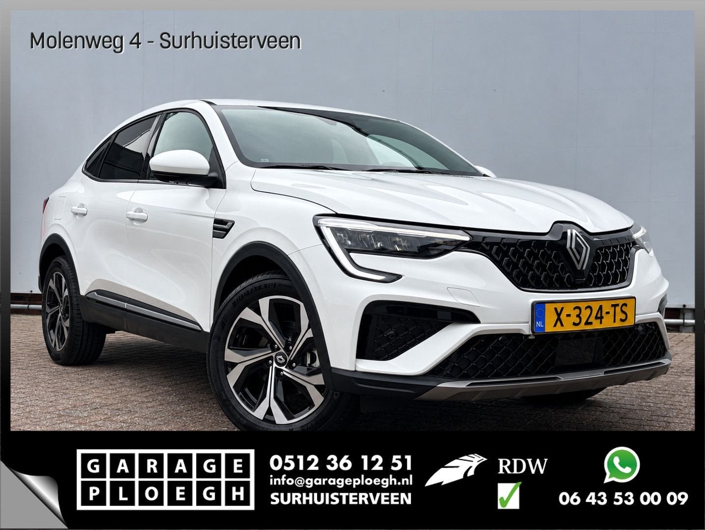 Renault Arkana Nieuw 1.6 E-Tech full hybrid 145 techno Autom, Automaat, Arkana, Wit, Bedrijf