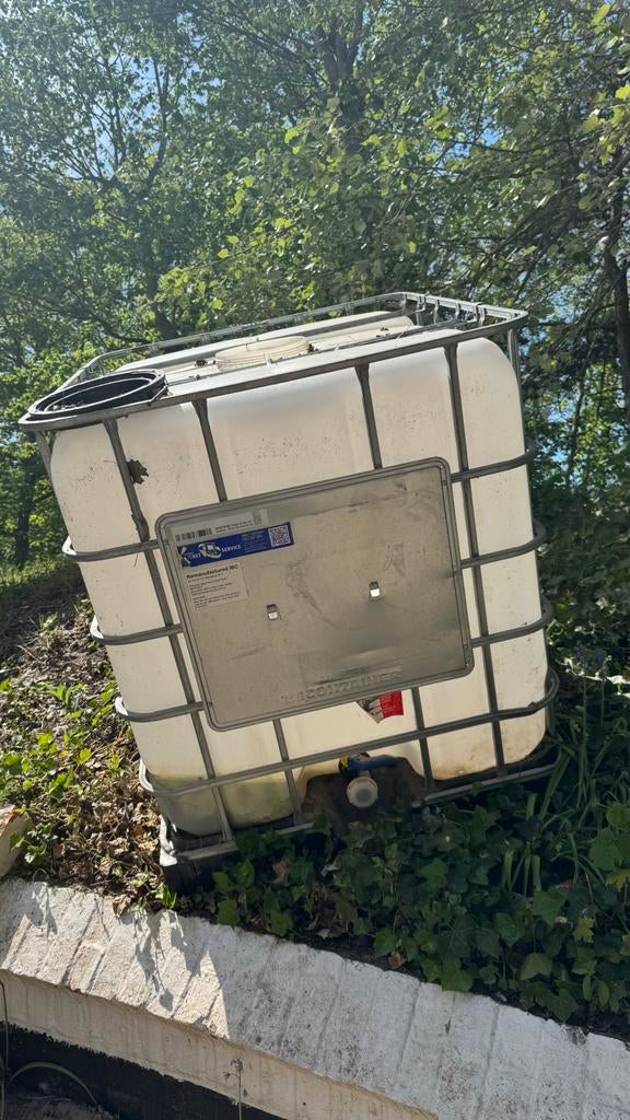 IBC watercontainer 1000L, Tuin en Terras, Regentonnen, Ophalen, Zo goed als nieuw