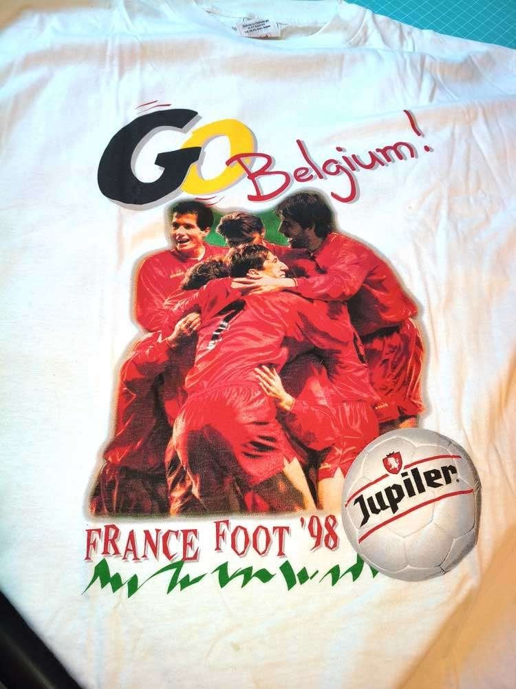 Vintage Football Go Belgium Jupiler T-shirt 1998 XL, Ophalen of Verzenden, Nieuw, Jupiler